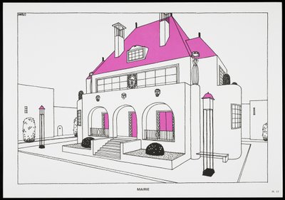 Mairie, da Une Cite Moderne, Disegni di Rob Mallet-Stevens Architetto, 1987 da Robert Mallet Stevens
